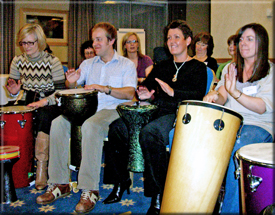 Leeds, Harrogate, Huddersfield and Bradford team building drumming activity for fun!